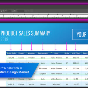 Tabbed Sell Sheet Template in Adobe Illustrator